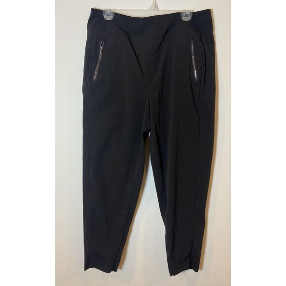 Athleta Trekkie North Jogger Pants Zipper Pocket Black Size 14 - Picture 1 of 4